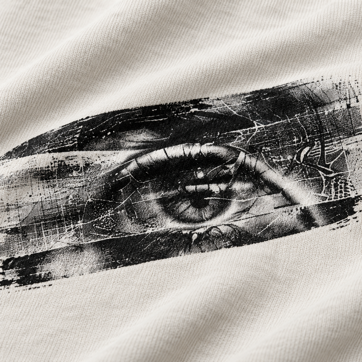 I Was Blind T-Shirt — print close-up, eye coming into focus